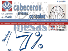 Tablet Screenshot of loscaprichosdemaria.net